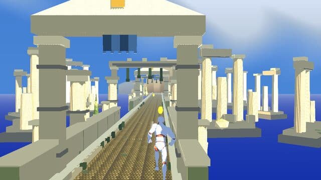 The clone's temple gateway over water