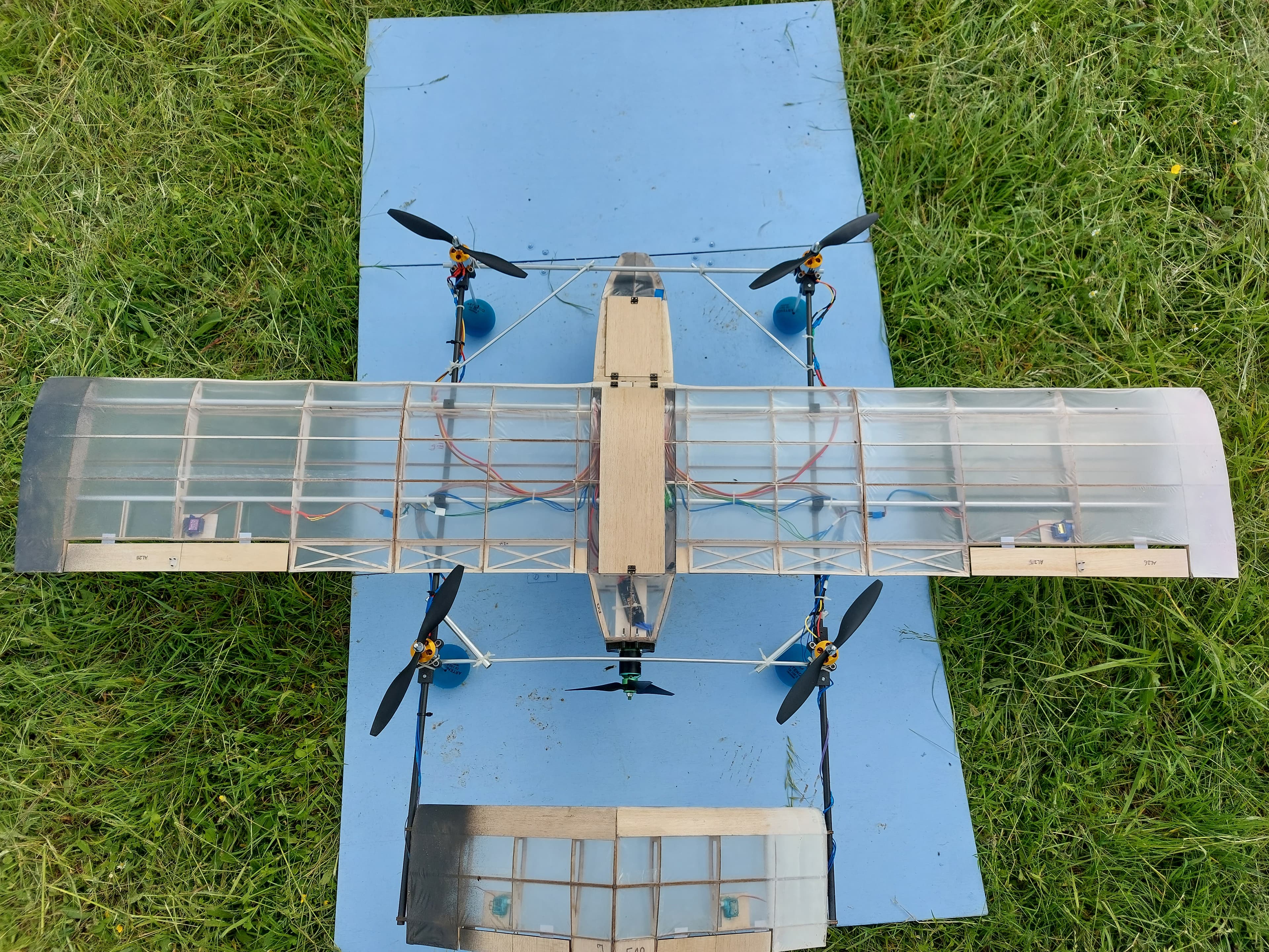 Top view of the drone